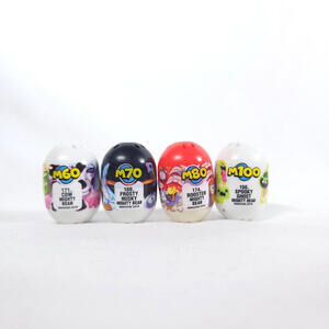Mighty Beanz Mixed Lot of 4 Moose Cow Rooster Ghost Yeti White Black Red